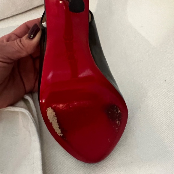 CHRISTIAN LOUBOUTIN GAMMA TALON 120 PATENT LEATHER. SIZE 38.5 / 8 1/2 - Picture 6 of 16